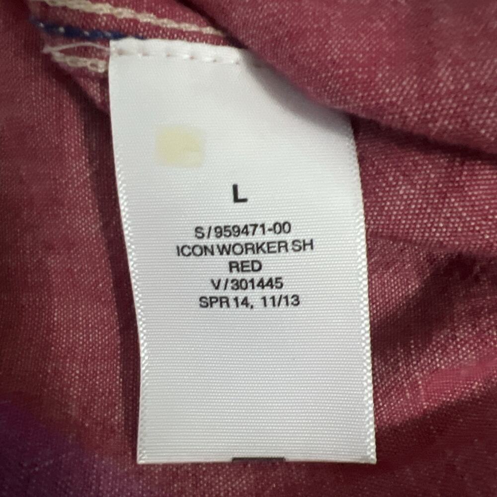 Gap 1969 Button Up Shirt Size L Red Casual Classic Outdoor Gorpcore Pockets - Picture 9 of 10
